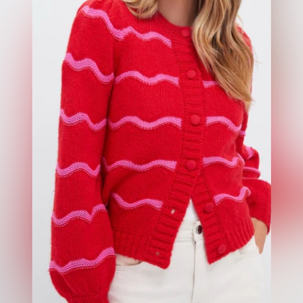 Tuckernuck Bright Red Knit Top XS